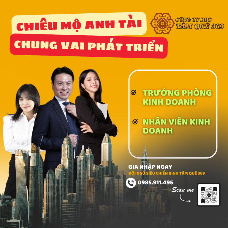 TUYỂN DỤNG CHUYÊN VIÊN KINH DOANH