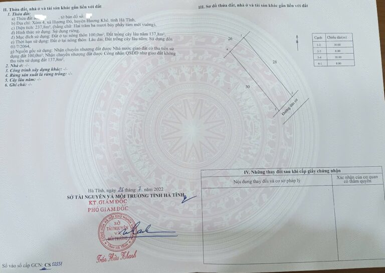 Bán đất giá rẻ Hương Khê, Hà Tĩnh